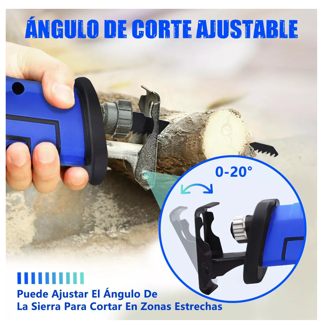 Foto 6 pulgar | Sierra Reciproca Eléctrica Sable Velocidad Con 5 Seguetas, Belug Azul
