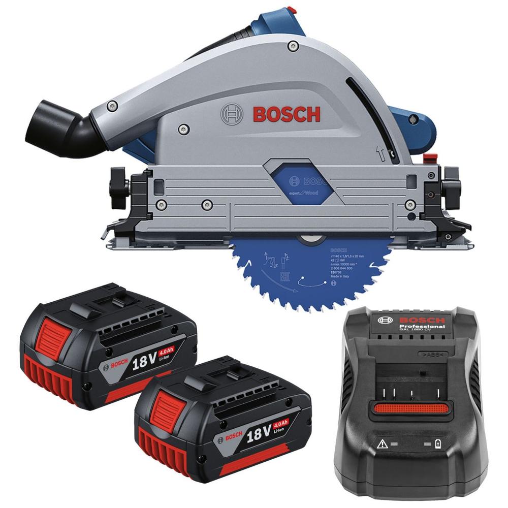 Foto 5 | Sierra Circular Bosch Gkt 18v-52 Gc + Baterías + Hoja 7 1/4'