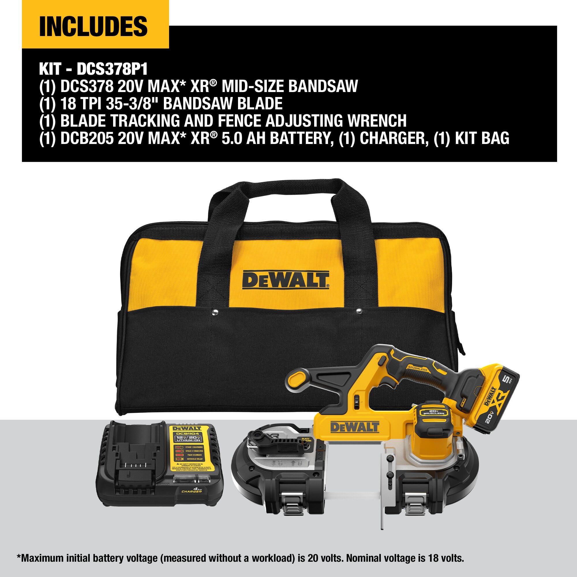 Foto 3 pulgar | Sierra De Cinta Dewalt 20v Max Xr Dcs378p1 Portátil Inalámbrica De 8,57 Cm - Venta Internacional.
