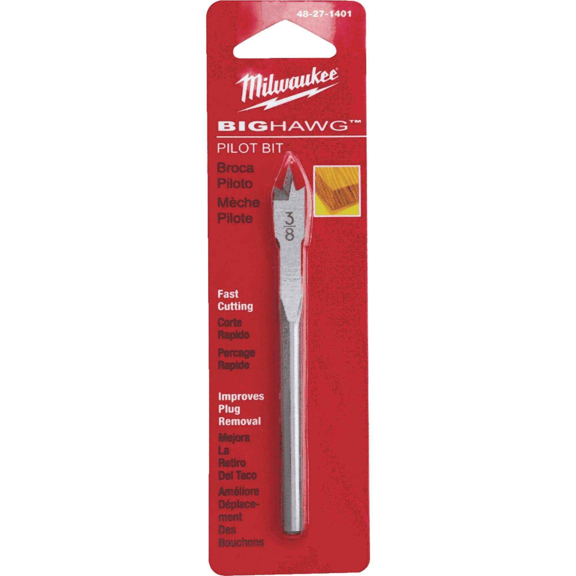 Foto 2 pulgar | Pilot Bit Milwaukee Big Hawg 48-27-1401 Para Arbor 49-56-9105 - Venta Internacional.
