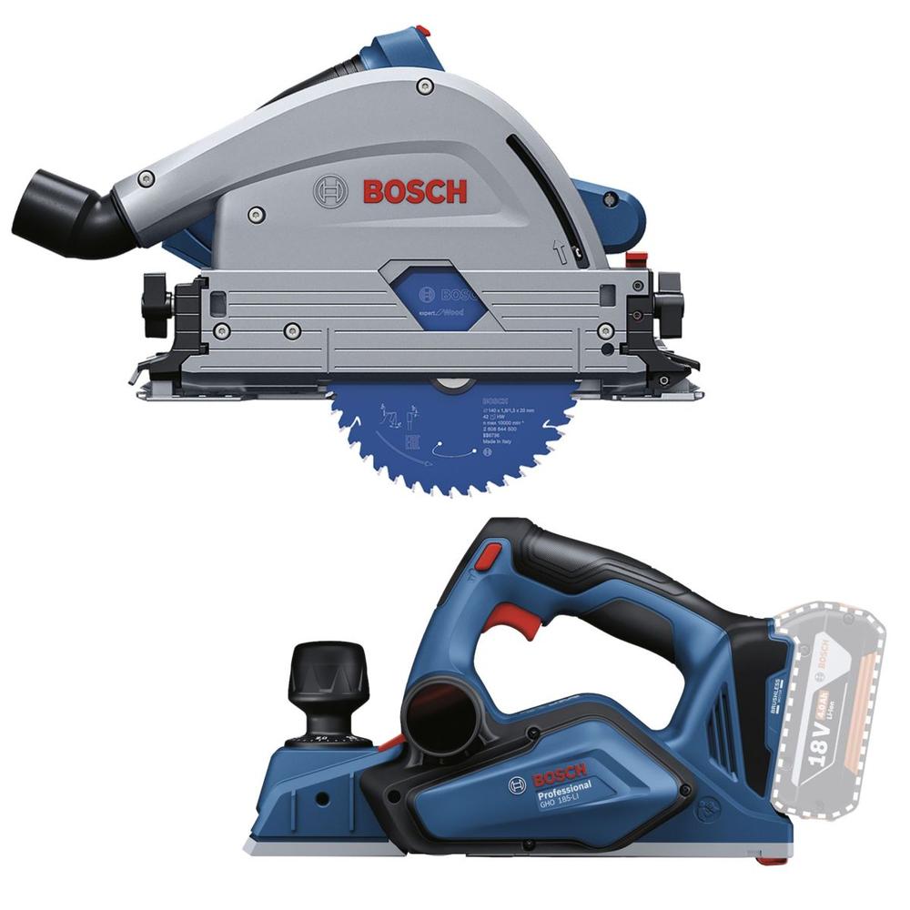 Foto 5 pulgar | Sierra Circular Bosch Gkt 18v-52 Gc + Cepillo + 2 Bat 4.0 Ah