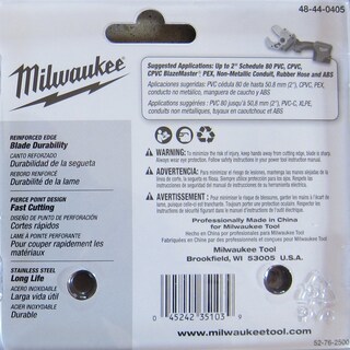 Foto 2 | Cuchilla Para Tubos De Plástico Milwaukee M12 48-44-0405 - Venta Internacional.