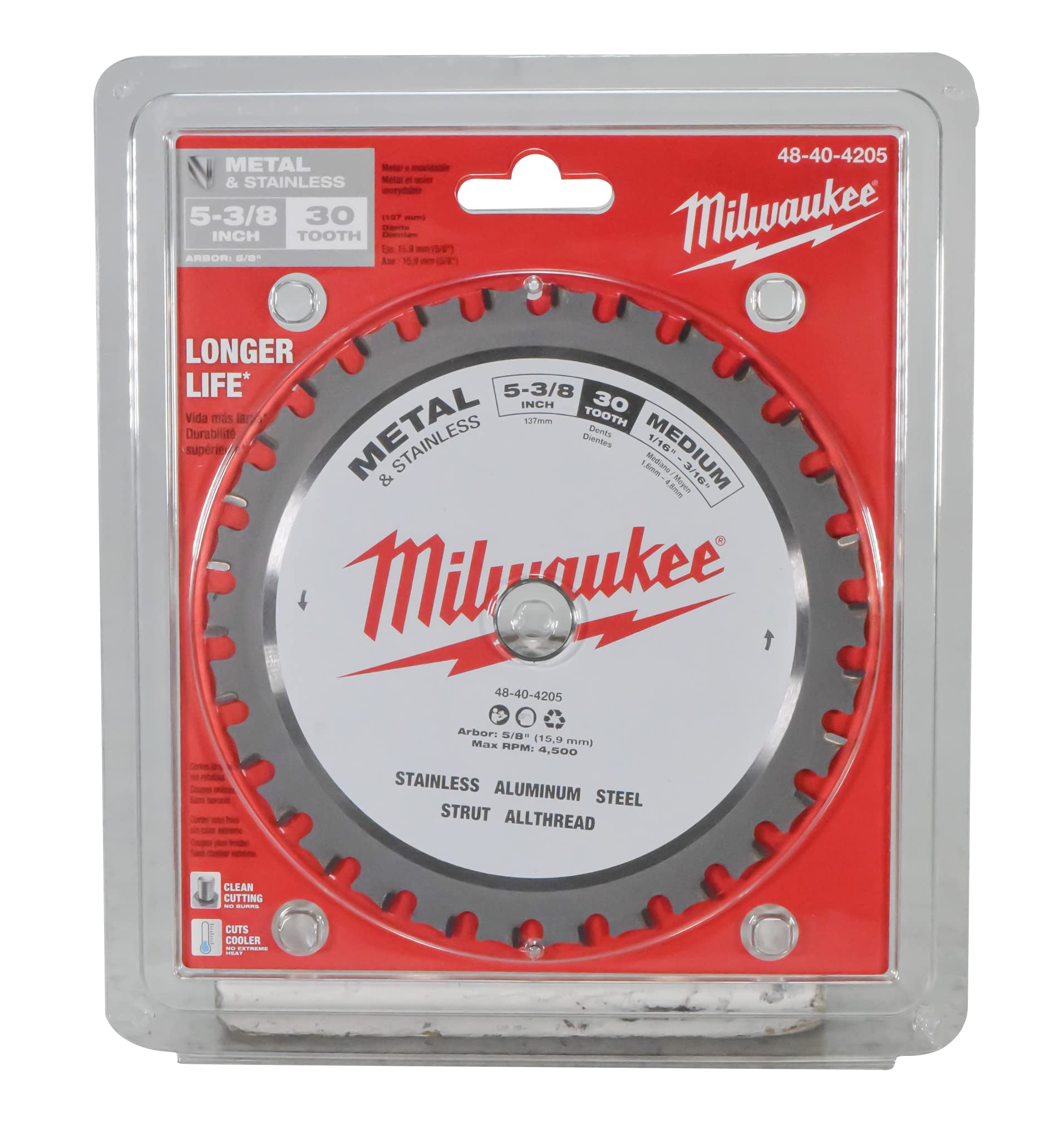 Hoja De Sierra Circular Milwaukee 48-40-4205 5-3/8'' 30t Carbide - Venta Internacional.