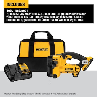 Foto 2 | Cortadora De Varillas Roscadas Dewalt 20v Max* Inalámbrica Dcs350d1 - Venta Internacional.