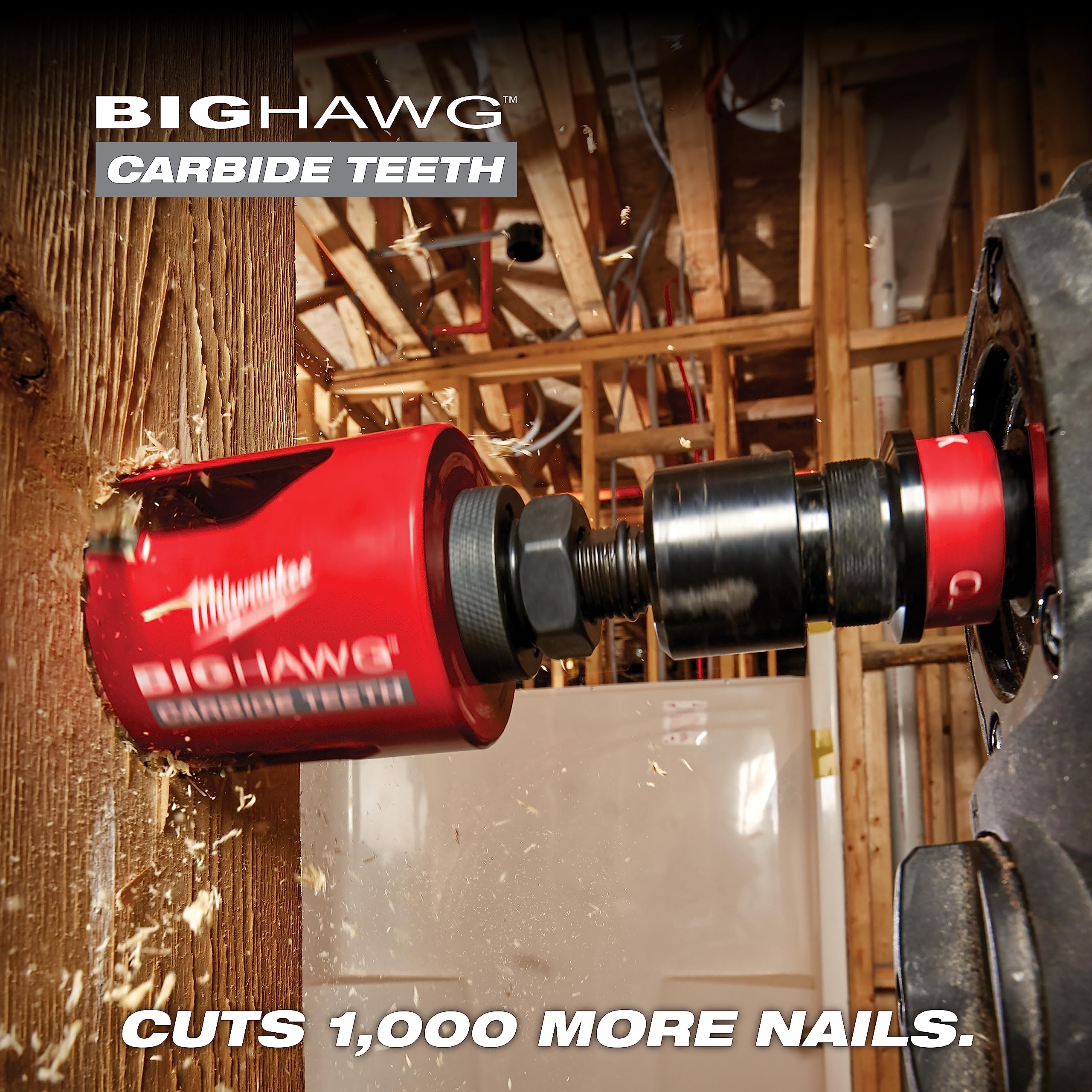 Foto 5 pulgar | Cortador de Agujeros Milwaukee Big Hawg 2-1/8'' Rojo - Venta Internacional
