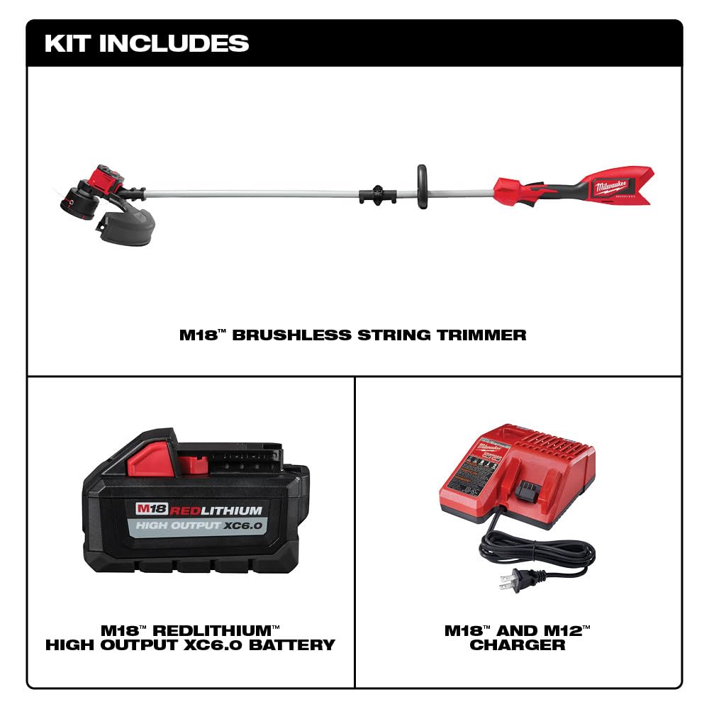 Foto 3 pulgar | Kit Recortadora De Cuerdas Milwaukee M18 Sin Escobillas 2828-21 Con Batería - Venta Internacional.
