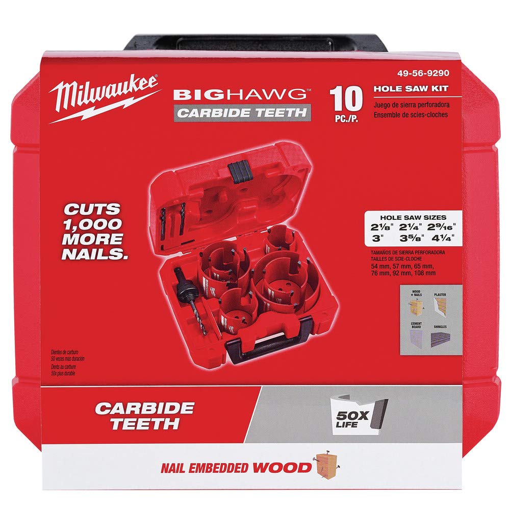 Foto 3 pulgar | Kit de Sierras Perforadoras Milwaukee 49-56-9290 Big Hawg con Dientes de Carburo - Venta Internacional