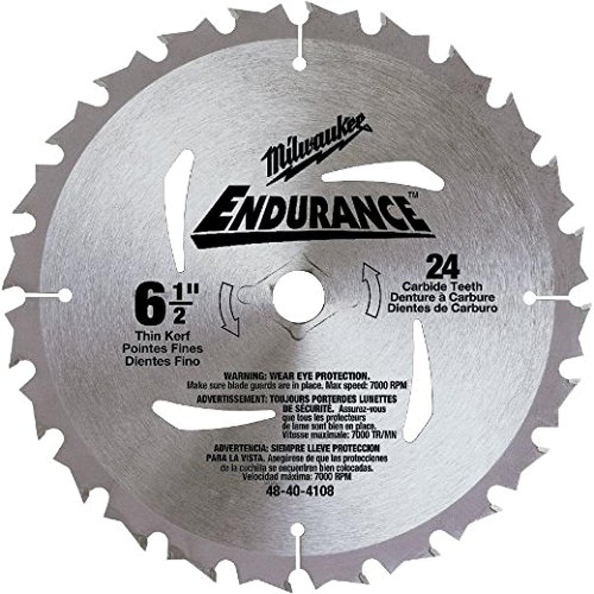 Foto 2 pulgar | Hoja De Sierra Milwaukee 48-40-4108 De 6.5 Pulgadas Y 24 T Para Blade Left - Venta Internacional.