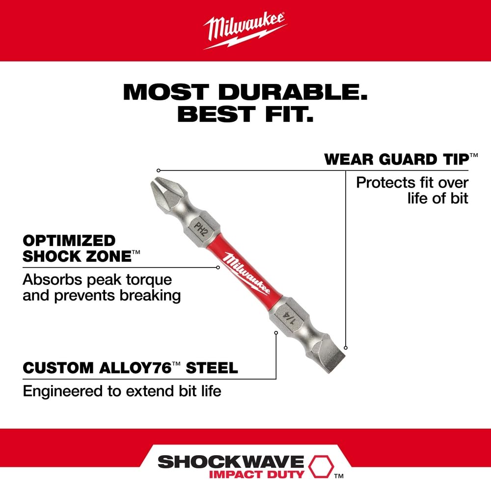 Foto 5 pulgar | Broca Accesoria Impact Power Milwaukee 48-32-4310 Ph2/sl1-4 Pulgadas - Venta Internacional.