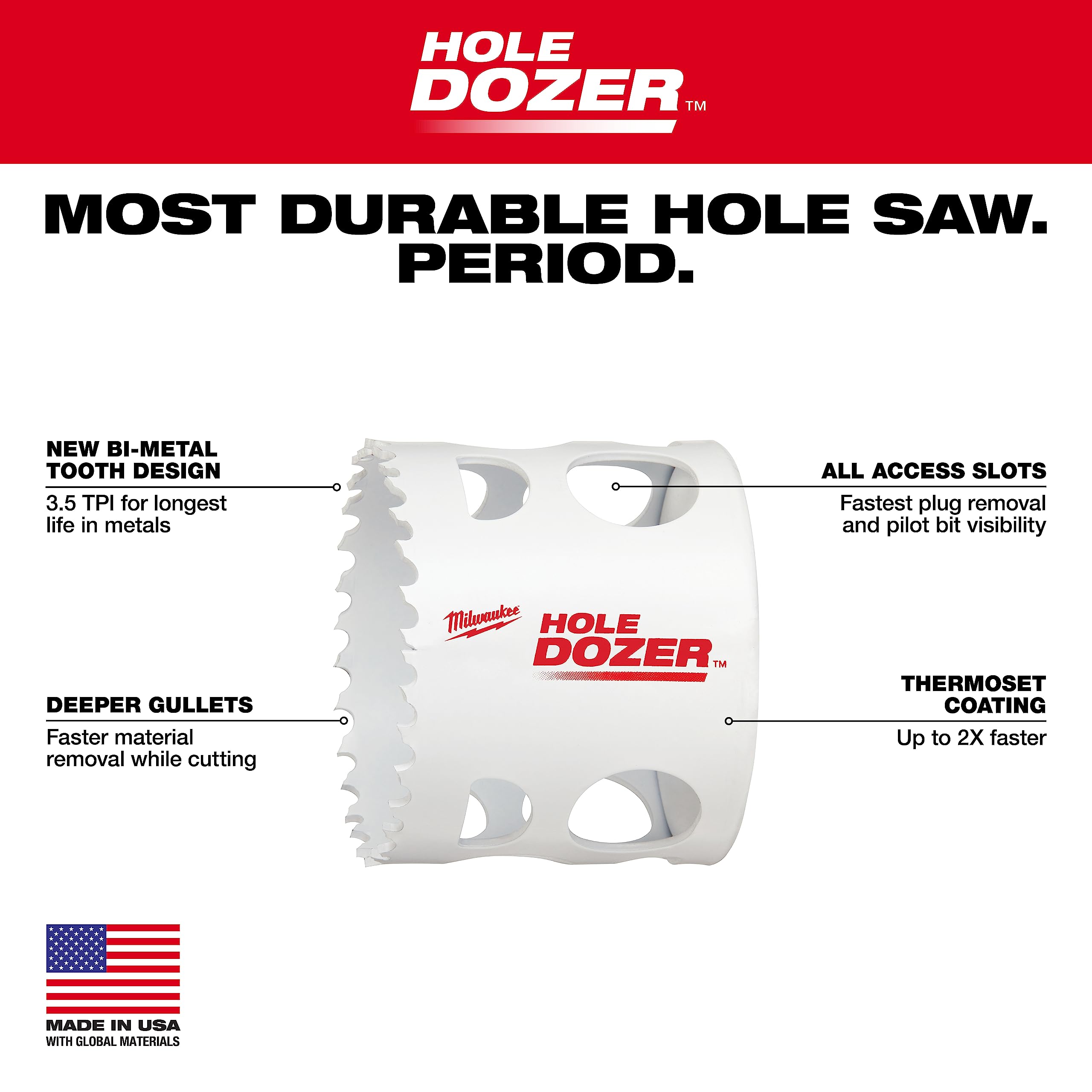 Foto 4 pulgar | Sierra Perforadora Milwaukee Hole Dozer Bimetálica De 76 Mm - Venta Internacional.
