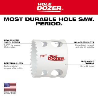 Foto 3 | Sierra Perforadora Milwaukee Hole Dozer Bimetálica De 76 Mm - Venta Internacional.