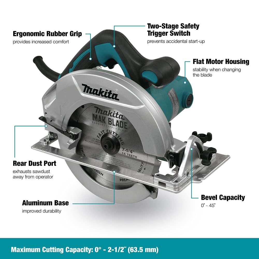Foto 3 pulgar | Sierra Circular Makita Hs7600 7-1/4 10.5 A 5200 Rpm 8.6 Libras - Venta Internacional.