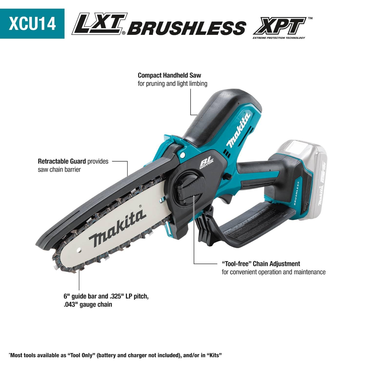 Foto 3 pulgar | Sierra De Podar Makita Xcu14z De 18 V Lxt  De Iones De Litio Sin Escobillas - Venta Internacional.