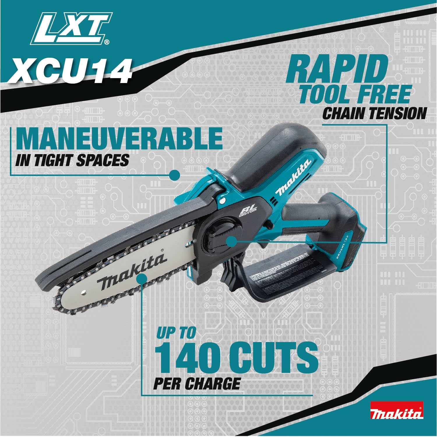 Foto 4 pulgar | Sierra De Podar Makita Xcu14z De 18 V Lxt  De Iones De Litio Sin Escobillas - Venta Internacional.
