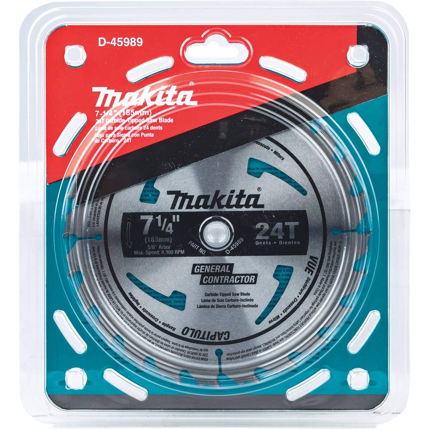 Foto 2 | Hoja De Sierra Circular Makita D-45989 7-1/4 24t Con Punta De Carburo - Venta Internacional.