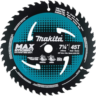 Foto 1 | Hoja De Sierra Makita B-68585 7-1/4 45t Con Punta De Carburo De Máxima Eficiencia - Venta Internacional.