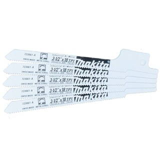 Foto 1 | Hoja De Sierra Recíproca Makita 723061-a-5 18-tpi 9 Cm De Metal - Venta Internacional.