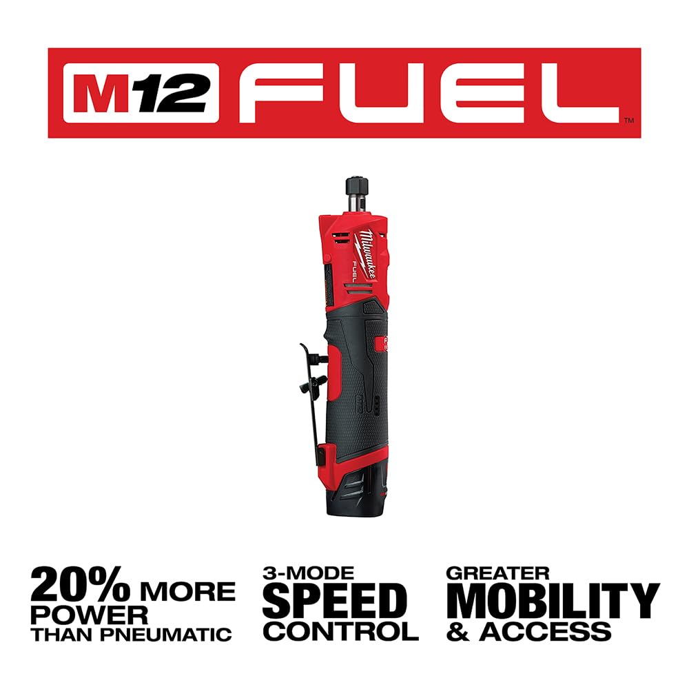 Foto 3 | Amoladora De Matriz Recta Milwaukee M12 Fuel 2486-22 Con 2 Baterías - Venta Internacional.