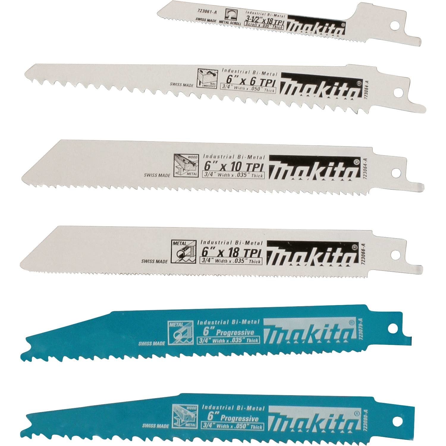 Juego De Cuchillas Reciprocantes Makita 723086-a-a Para Madera, Metal Y Plástico - Venta Internacional. $565