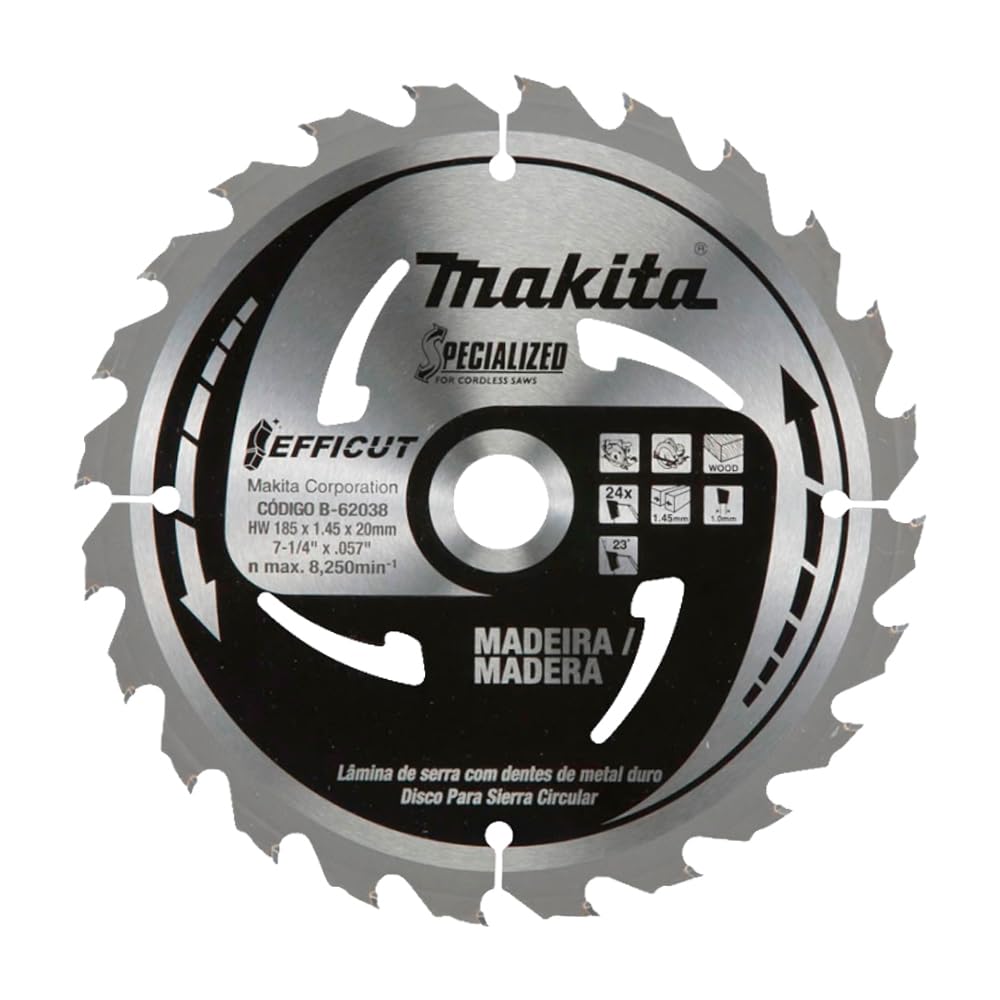 Foto 2 pulgar | Hoja De Sierra Circular Makita B-61656 7-1/4 24t Con Punta De Carburo - Venta Internacional.