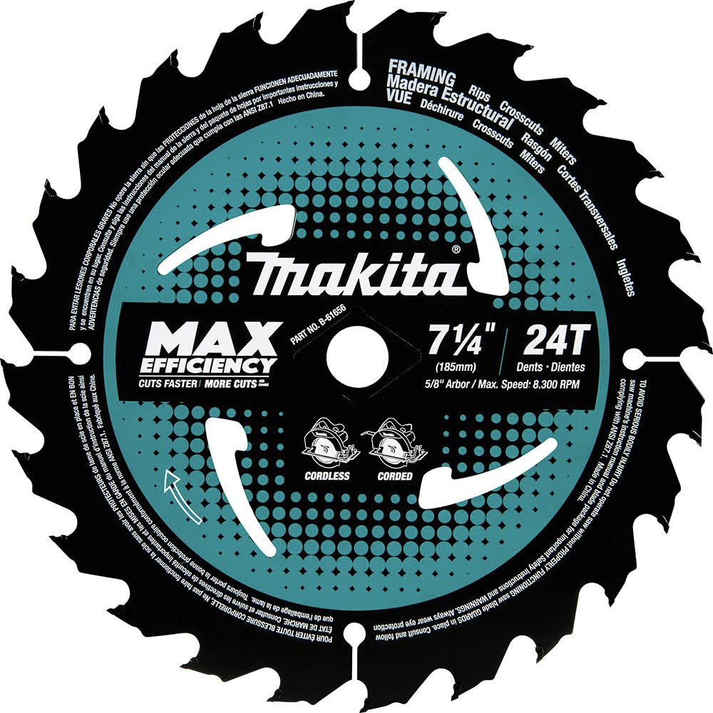 Foto 3 | Hoja De Sierra Circular Makita B-61656-3 7-1/4 24t Framing, Paquete De 3 Unidades - Venta Internacional.