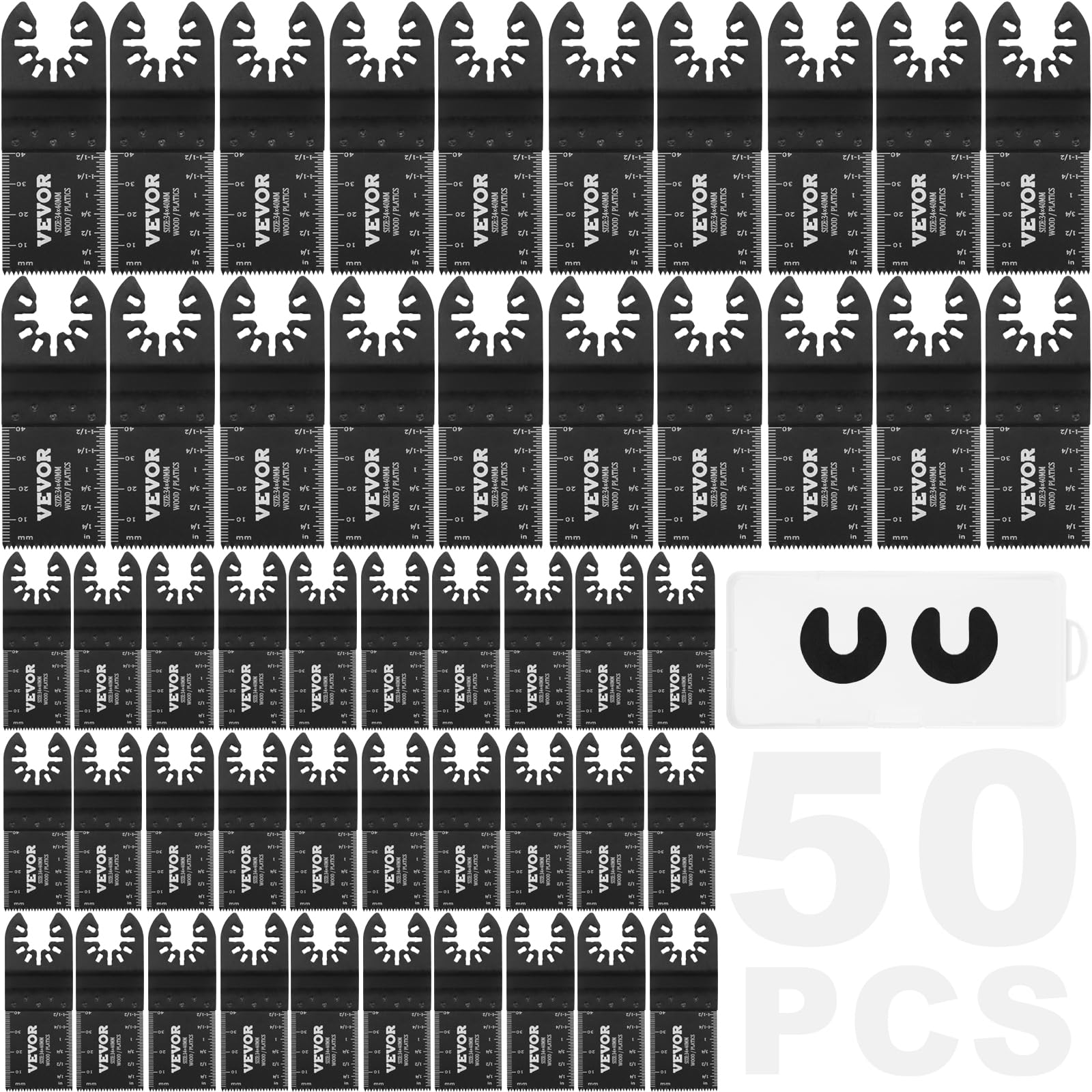 Foto 1 | Hojas De Sierra Oscilantes Vevor, 50 Unidades, Para Madera, Plástico Y Aluminio - Venta Internacional.