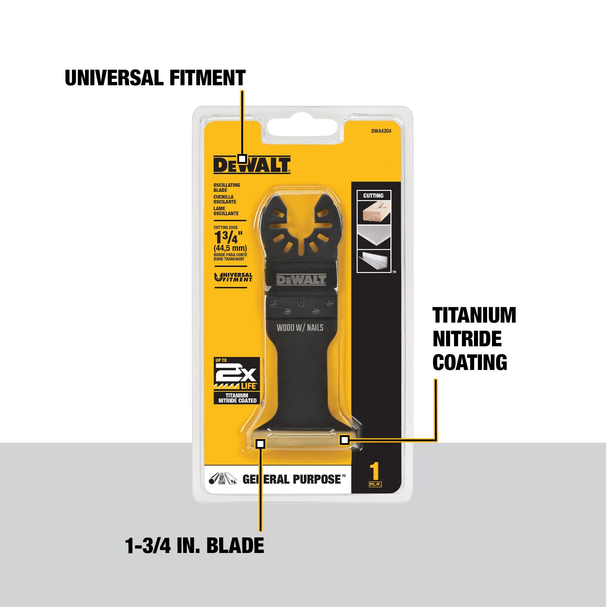 Foto 3 pulgar | Cuchilla Oscilante Dewalt Dwa4204 Para Madera Con Clavos - Venta Internacional.