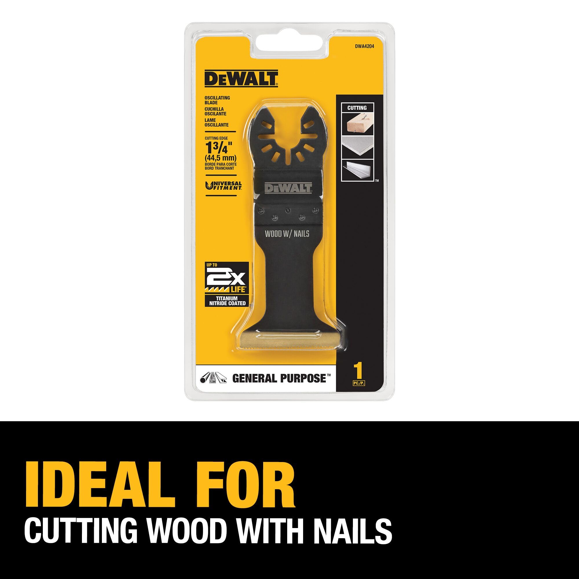Foto 4 pulgar | Cuchilla Oscilante Dewalt Dwa4204 Para Madera Con Clavos - Venta Internacional.