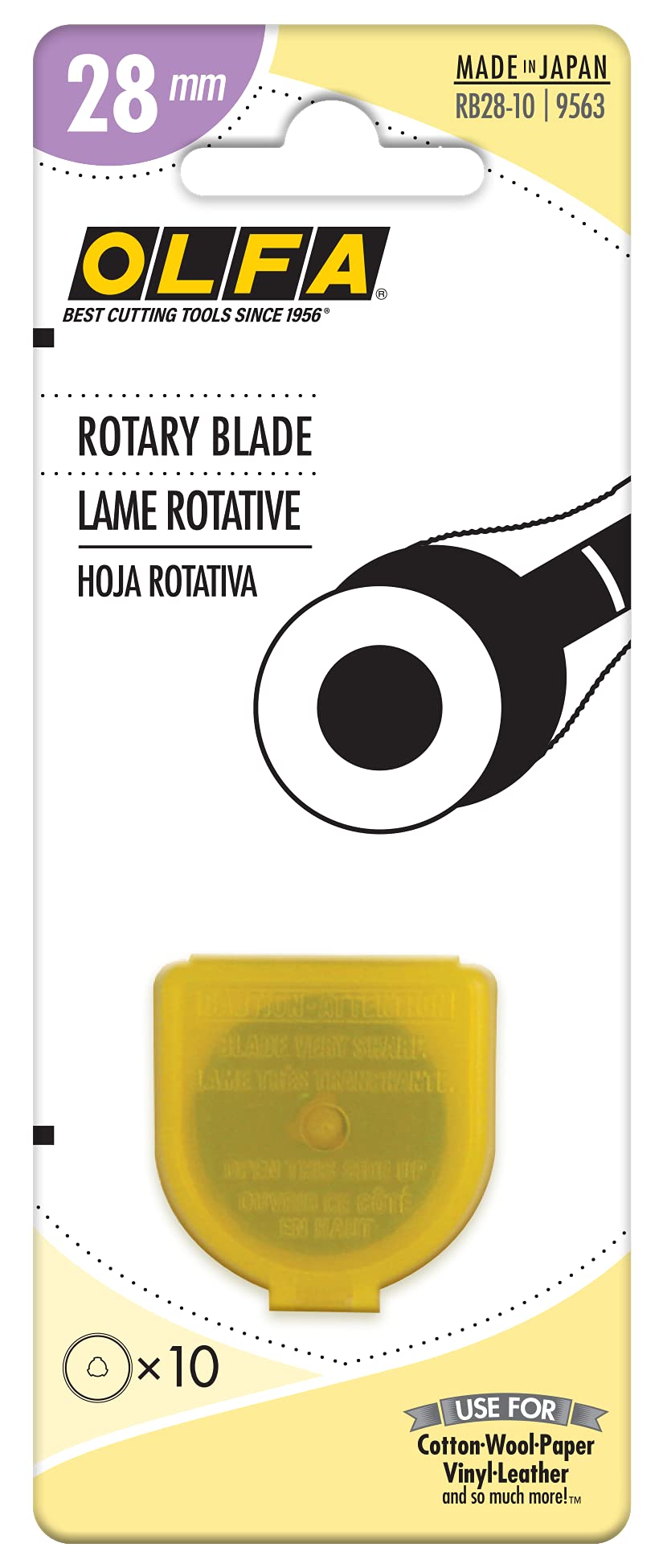 Foto 4 pulgar | Recambio De Cuchilla Giratoria Olfa 28 Mm Rb28-10 - 10 Cuchillas - Venta Internacional.