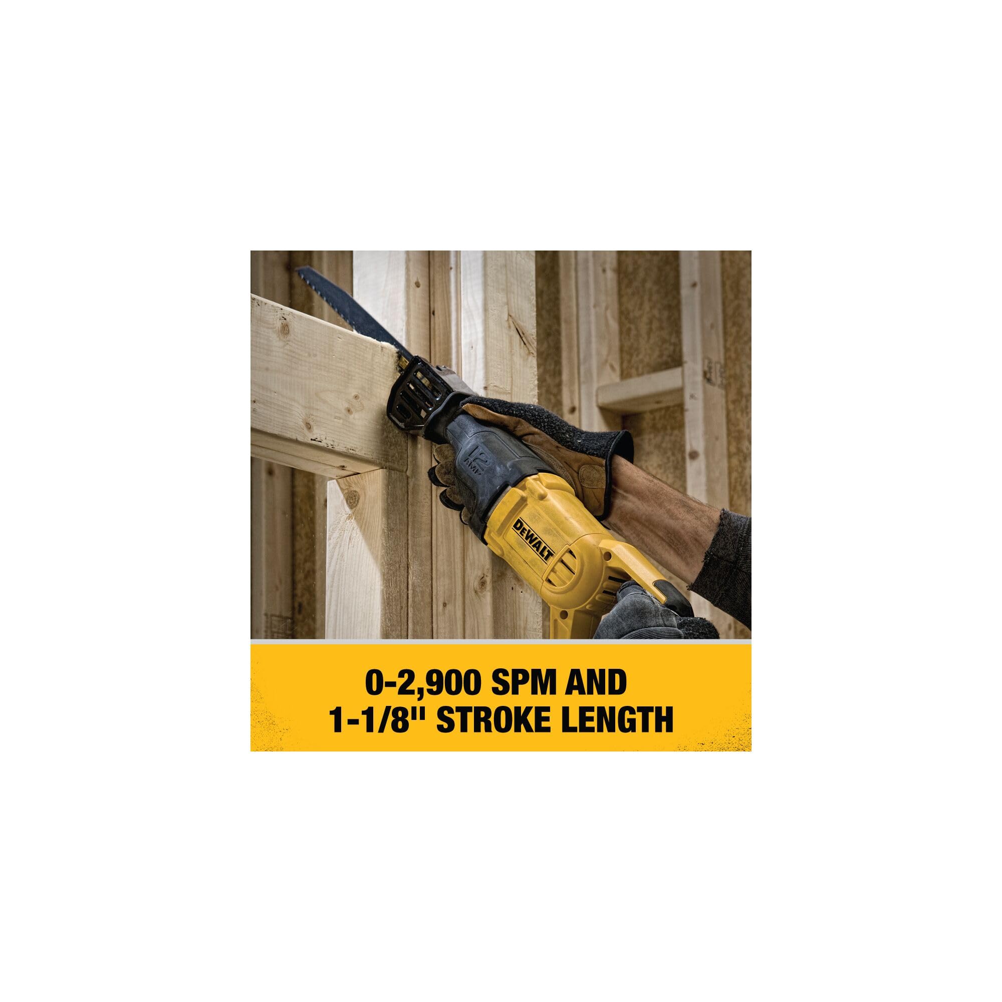 Foto 5 pulgar | Sierra Recíproca Dewalt Dwe305 12a 2.900 Rpm Con Cable - Venta Internacional.