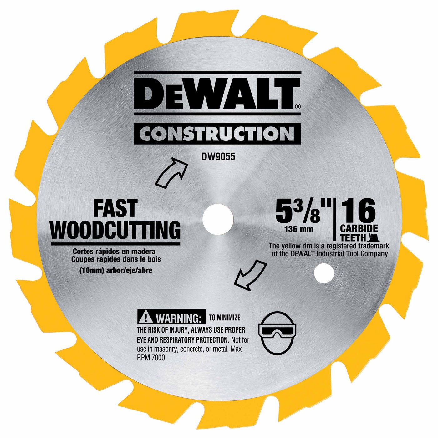 Foto 2 pulgar | Hoja De Sierra Circular Dewalt Dw9055 Para Cortar Madera De 13,5 Cm - Venta Internacional.