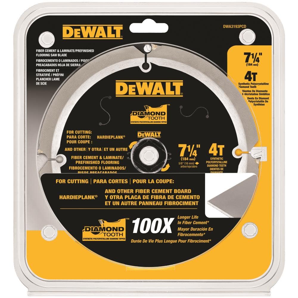 Foto 4 pulgar | Hoja De Sierra Circular Dewalt Dwa3193pcd Para Cemento De 7 1/4 Pulgadas - Venta Internacional.
