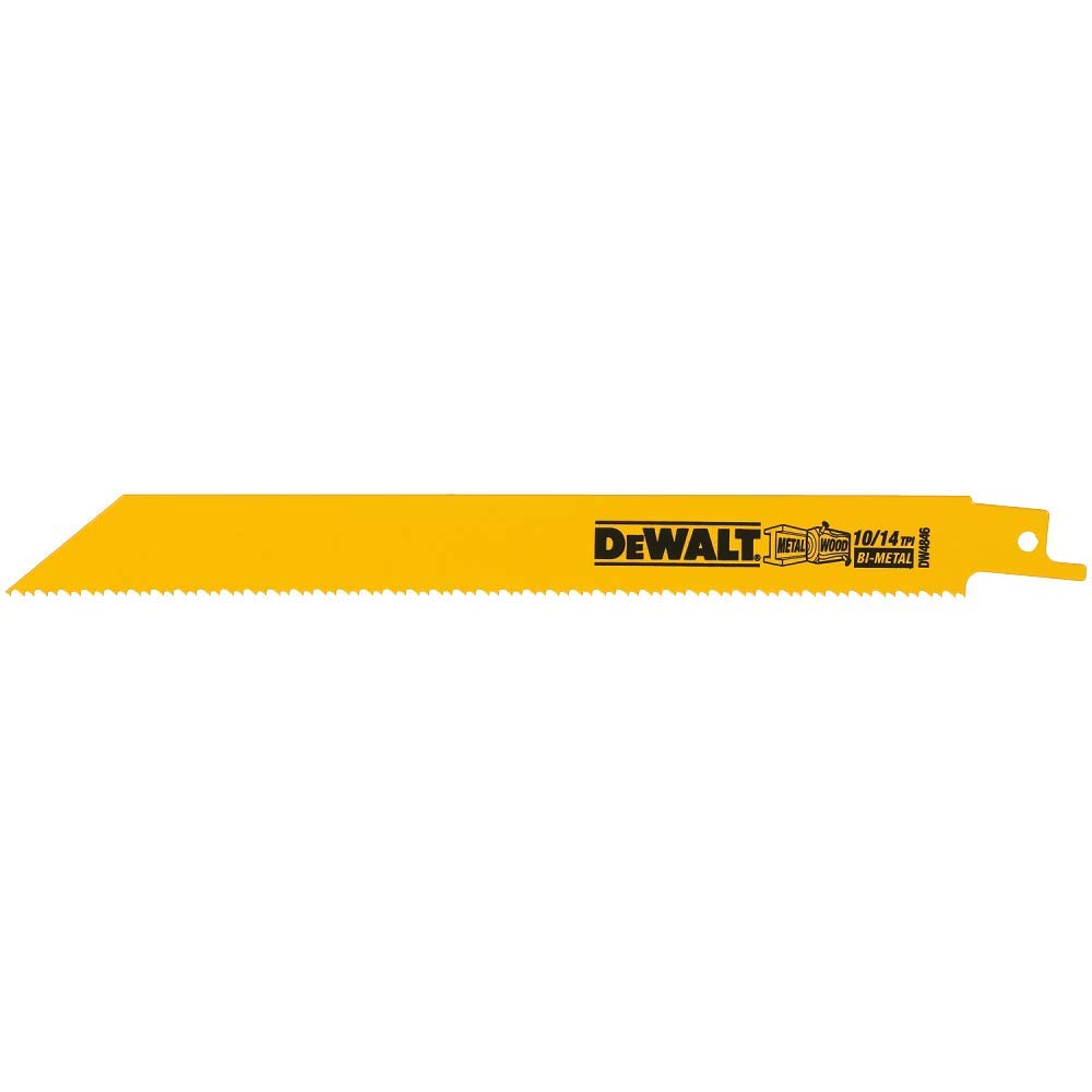 Foto 2 pulgar | Hojas De Sierra Recíproca Dewalt Dw4846, 20 Cm, 10/14 Tpi, Paquete De 5 - Venta Internacional.