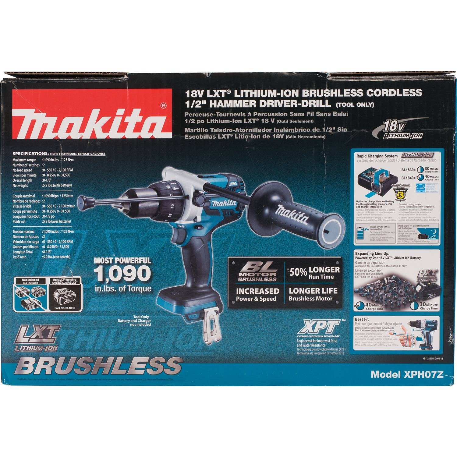 Foto 8 pulgar | Martillador-taladro Makita Xph07z Lxt  Litio-ion De 18 V - Venta Internacional.