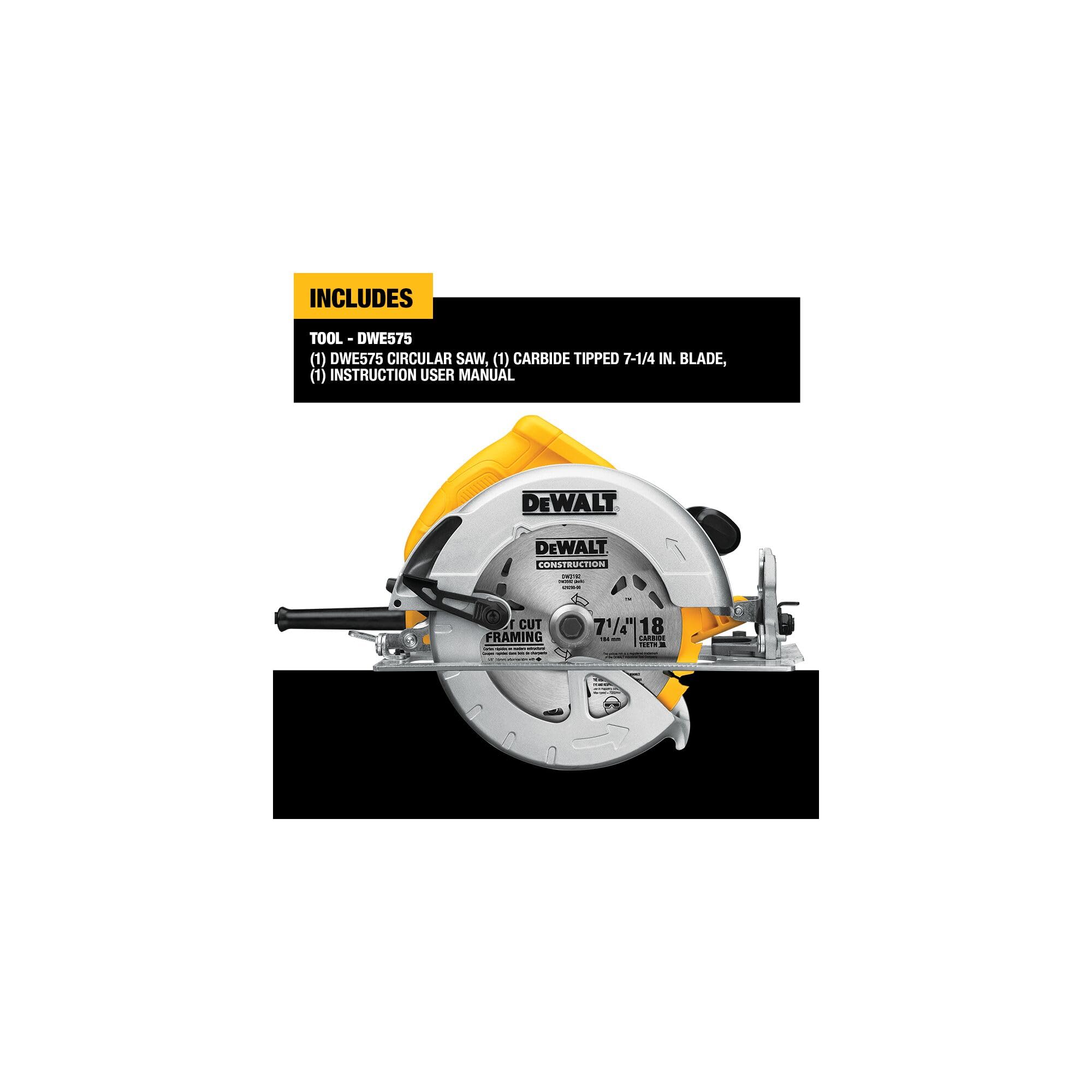 Foto 4 pulgar | Sierra Circular Dewalt Dwe575 Ligera De 4-1/4'' 15a Con Cable - Venta Internacional.