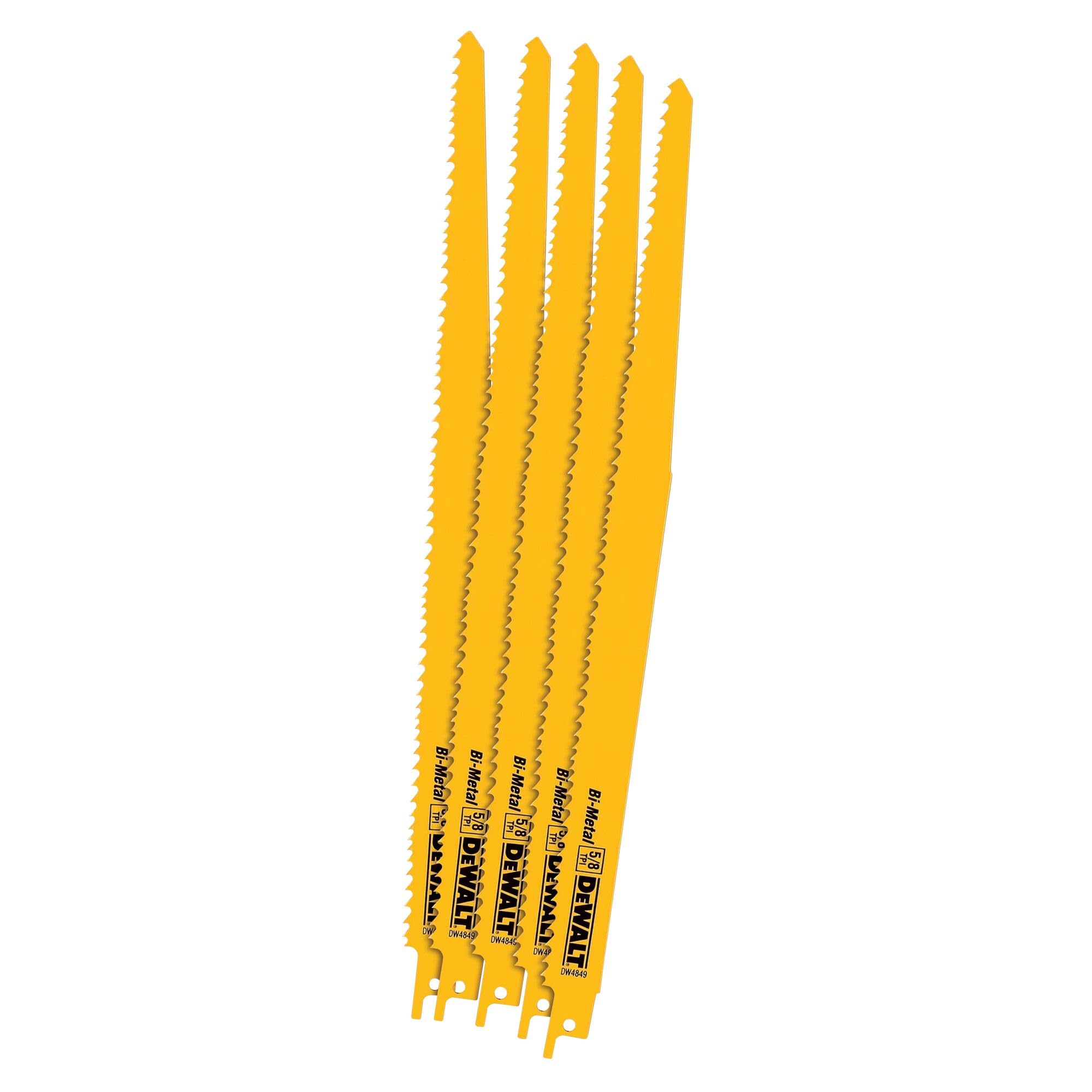 Foto 2 pulgar | Hoja De Sierra Recíproca Dewalt Dw4849 Bimetálica 12 5/8 Tpi - Venta Internacional.