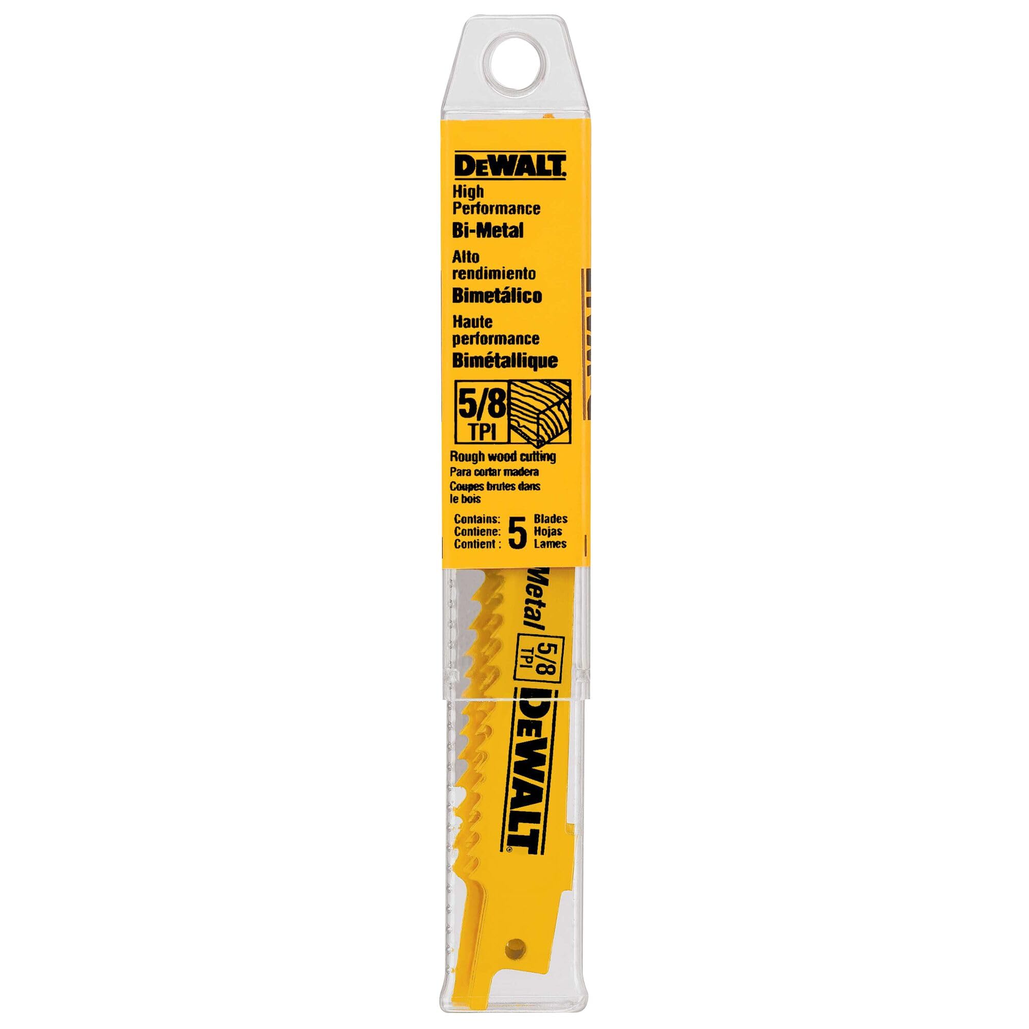 Foto 3 pulgar | Hoja De Sierra Recíproca Dewalt Dw4849 Bimetálica 12 5/8 Tpi - Venta Internacional.