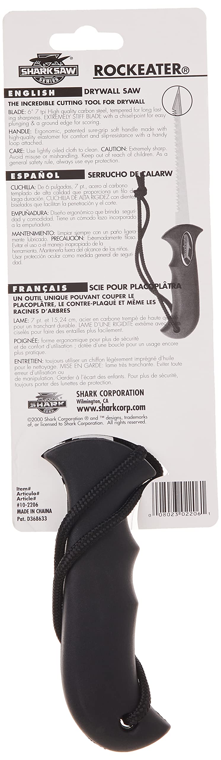 Foto 5 pulgar | Sierra Para Paneles De Yeso Shark Rockeater 10-2206 Con Hoja De 15 Cm - Venta Internacional.