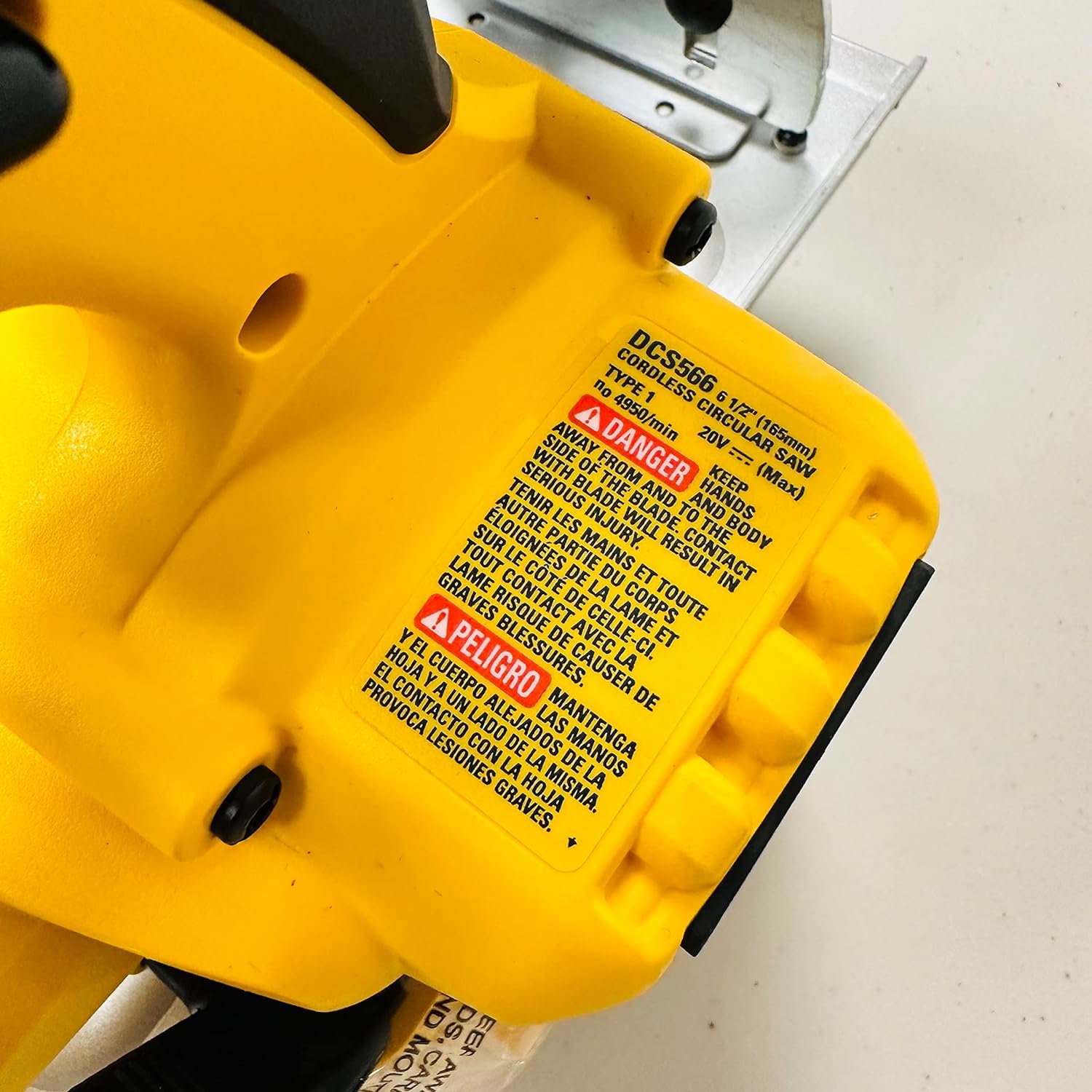 Foto 6 pulgar | Sierra Circular Dewalt Dcs566, 20 V, Inalámbrica, Sin Escobillas, 6.5 Pulgadas, Amarilla - Venta Internacional.