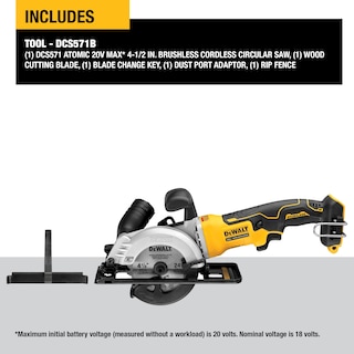 Foto 2 | Sierra Circular Dewalt Atomic 20v Max* 4-1/2 Pulgadas, Solo Herramienta Dcs571b - Venta Internacional.