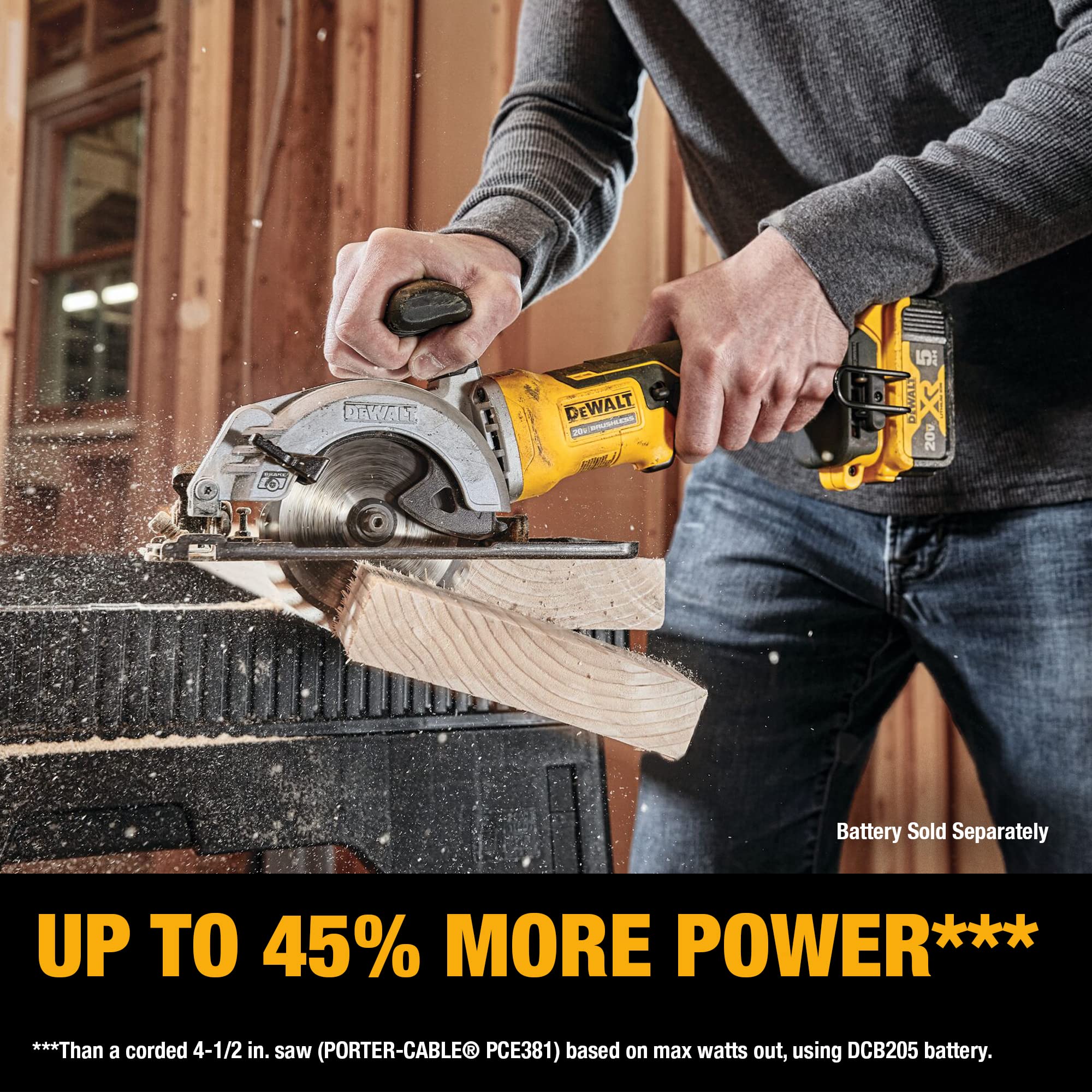Foto 5 | Sierra Circular Dewalt Atomic 20v Max* 4-1/2 Pulgadas, Solo Herramienta Dcs571b - Venta Internacional.