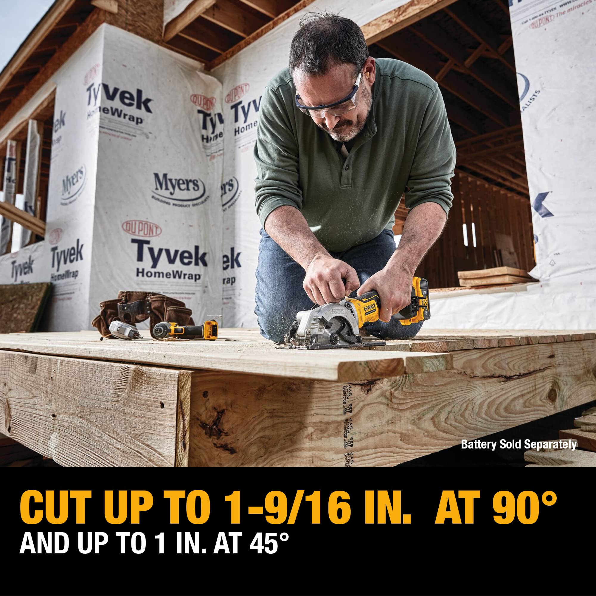 Foto 6 | Sierra Circular Dewalt Atomic 20v Max* 4-1/2 Pulgadas, Solo Herramienta Dcs571b - Venta Internacional.