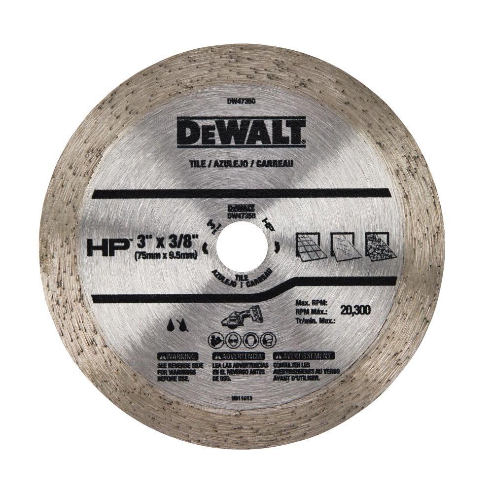 Foto 1 | Hoja De Sierra Para Azulejos Dewalt Continuous Hp Dw47350 De 3 Pulgadas - Venta Internacional.