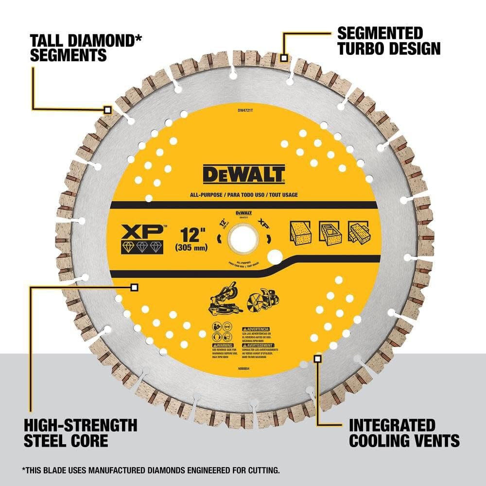 Foto 3 pulgar | Hoja De Sierra Dewalt Dw4721t Xp Multiusos De 30 Cm - Venta Internacional.