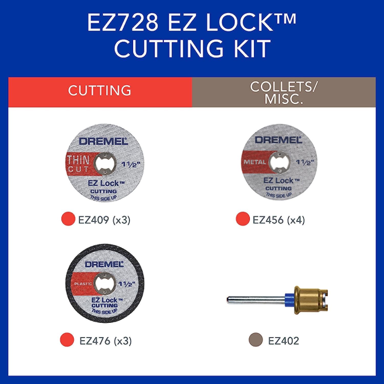 Foto 3 pulgar | Kit De Accesorios Para Cortar Herramientas Rotativas Dremel Ez728-01 Ez Lock - Venta Internacional.