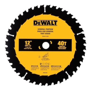 Foto 4 | Hoja De Sierra Dewalt Dwa11240 De Uso General 12 Pulgadas 40t - Venta Internacional.