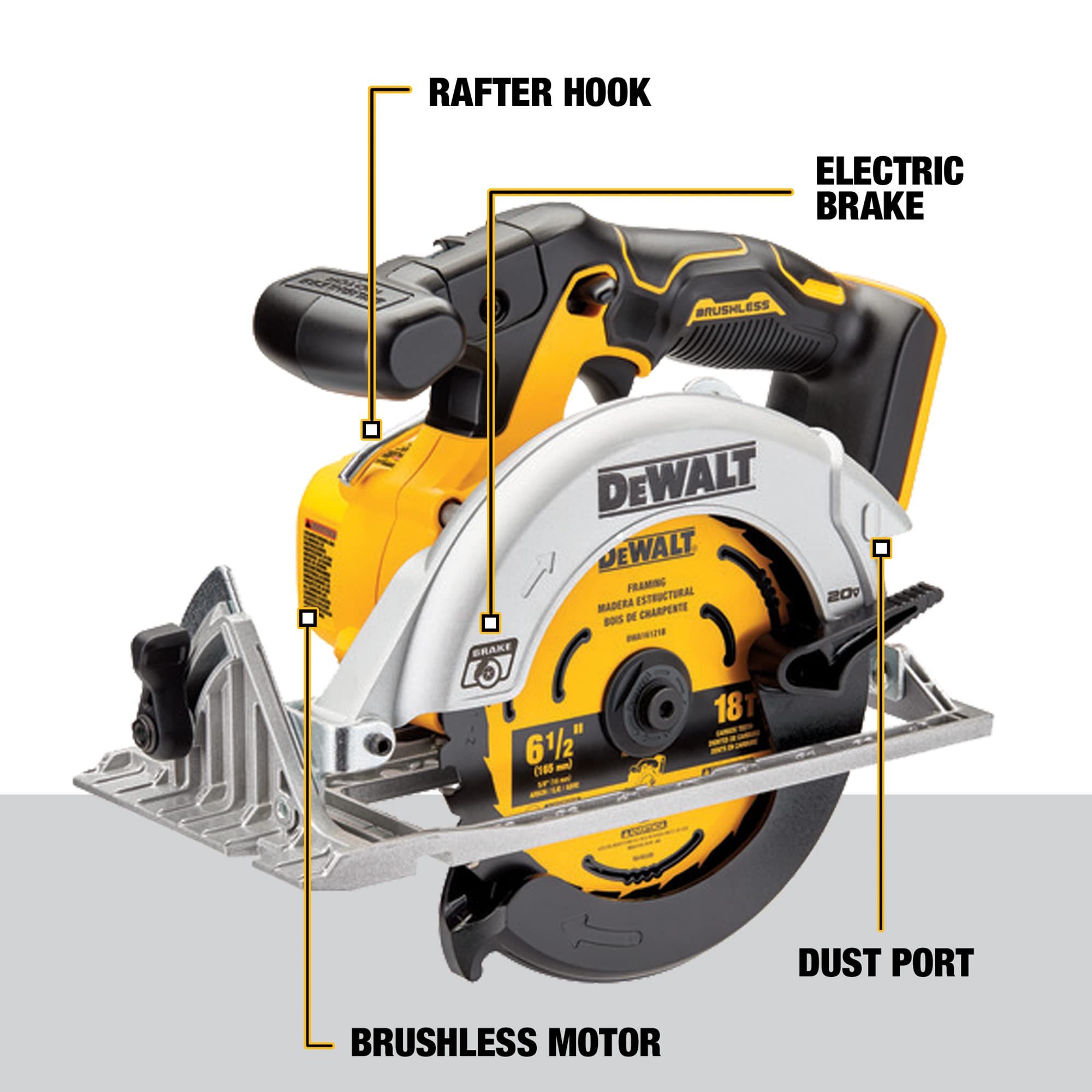 Foto 3 pulgar | Sierra Circular Dewalt 20v Max* Dcs565b Inalámbrica De 6-1/2 Pulgadas - Venta Internacional.