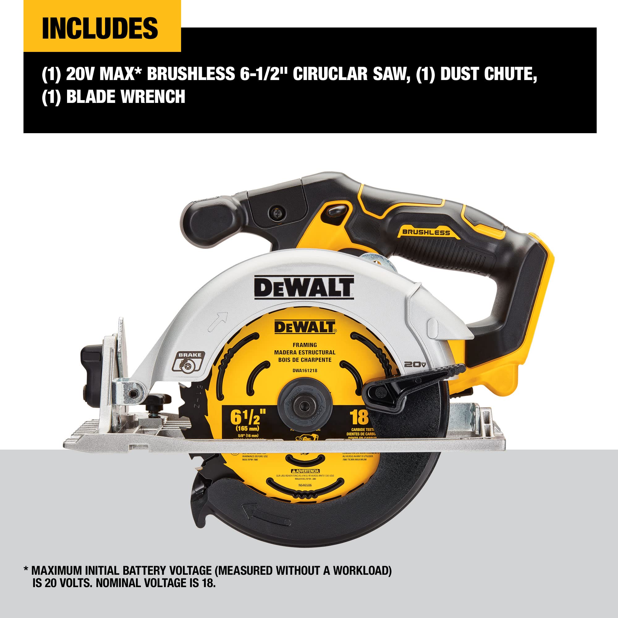 Foto 4 pulgar | Sierra Circular Dewalt 20v Max* Dcs565b Inalámbrica De 6-1/2 Pulgadas - Venta Internacional.