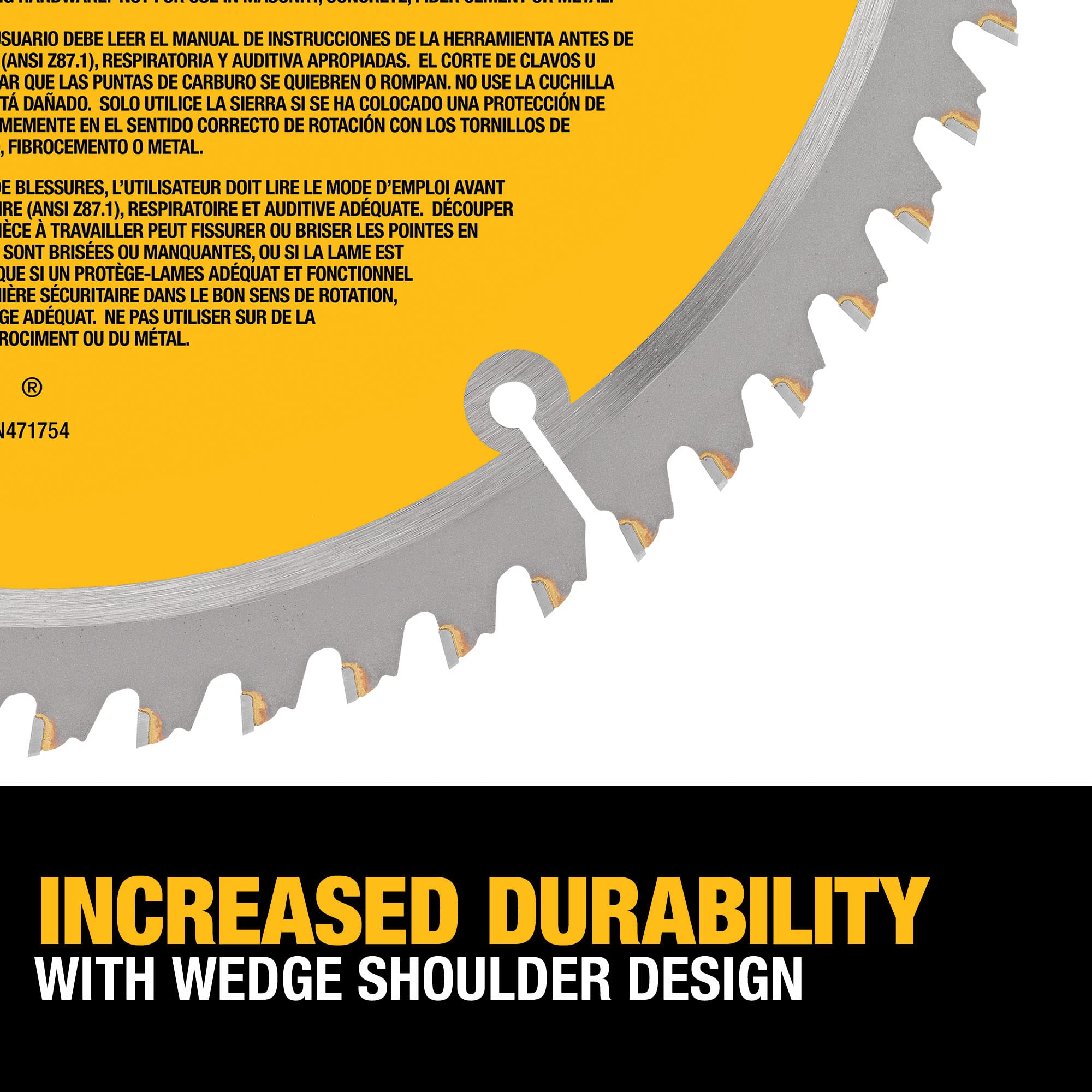 Foto 6 pulgar | Hoja De Sierra Dewalt Dw3106 De 10 Pulgadas Y 60 Dientes Para Ingletar/mesa - Venta Internacional.