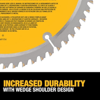 Foto 5 | Hoja De Sierra Dewalt Dw3106 De 10 Pulgadas Y 60 Dientes Para Ingletar/mesa - Venta Internacional.